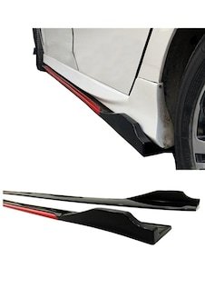 Toyota Hilux 2015 SONRASI Flaplı Kırmızı Şeritli Yan Marşpiyel