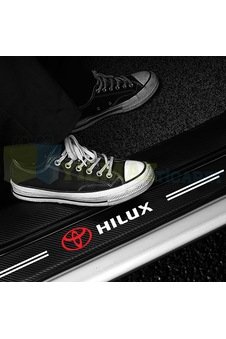 Toyota Hilux Logo Karbon Kapı Eşiği Koruma Oto Sticker 4 Parça